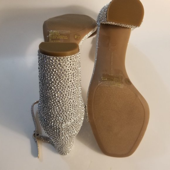 INC International Concept Lexini Two Piece Sparkle/ Glitter Sandals Size 9M - Picture 5 of 14